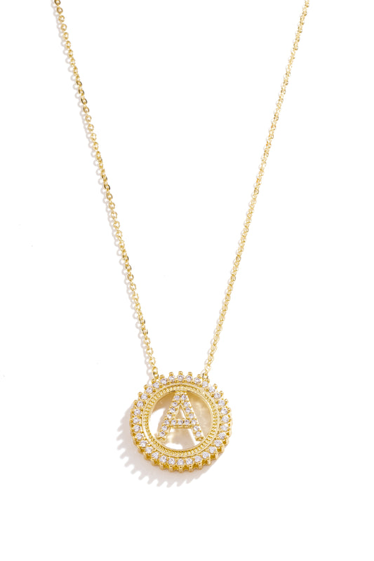 Colar Personalizado com Inicial Cravejada