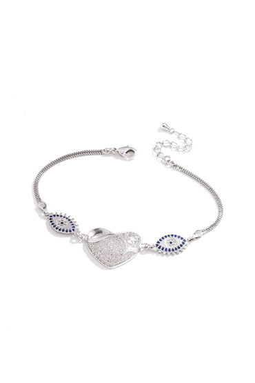 Pulseira Coração com Olho Grego
